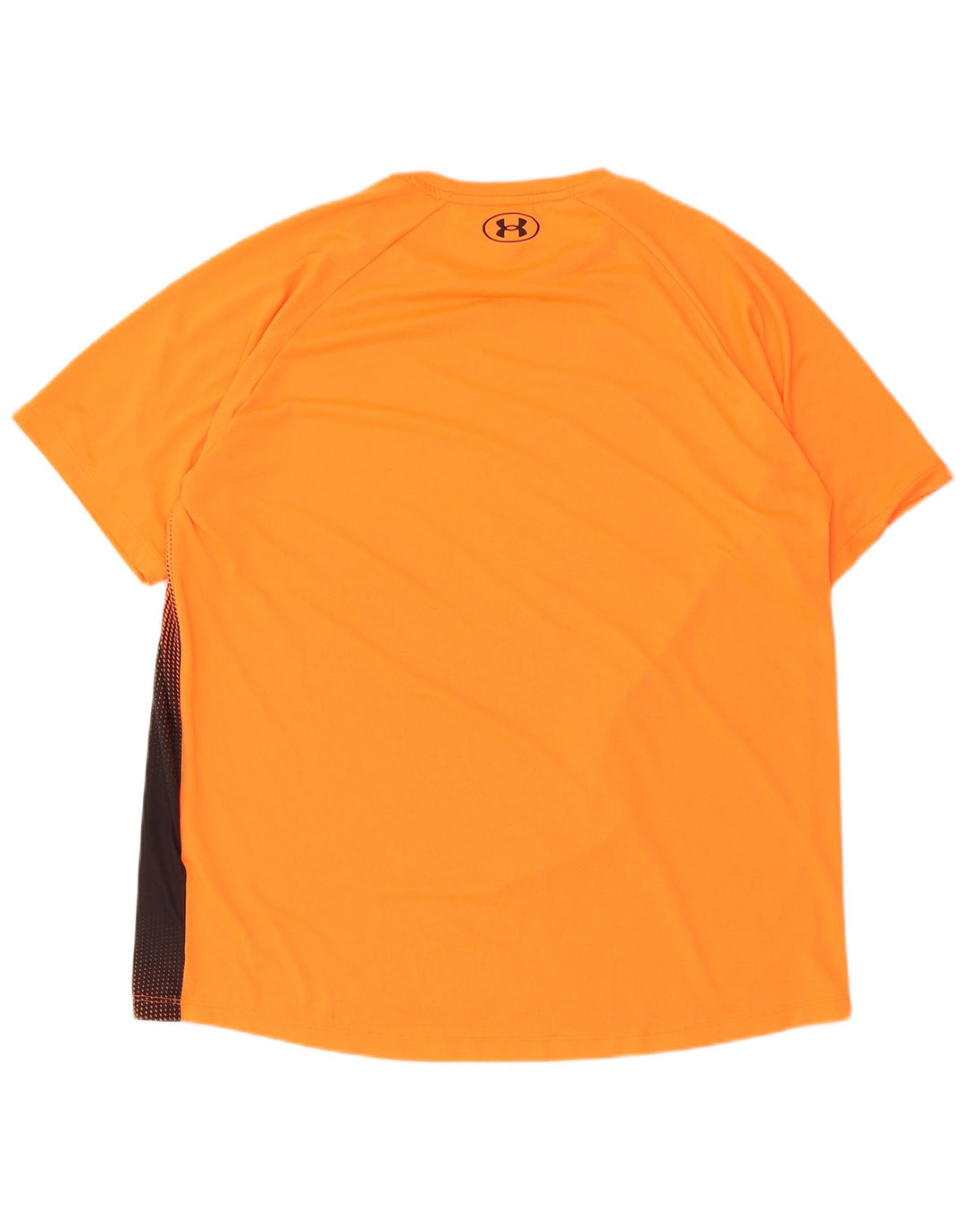 Under Armour Mens T-Shirt Top XL Orange Tie Dye Polyester