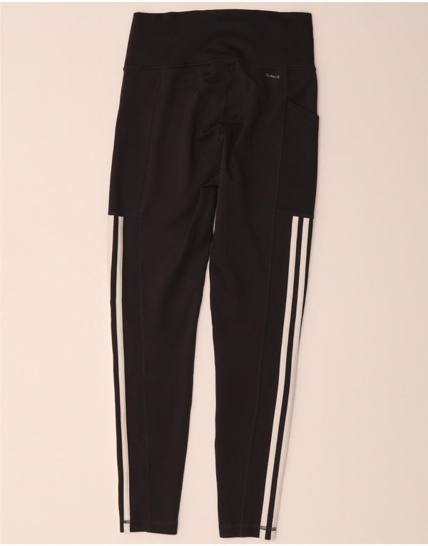 Adidas Womens Climalite Leggings UK 8/10 Small Black Polyester