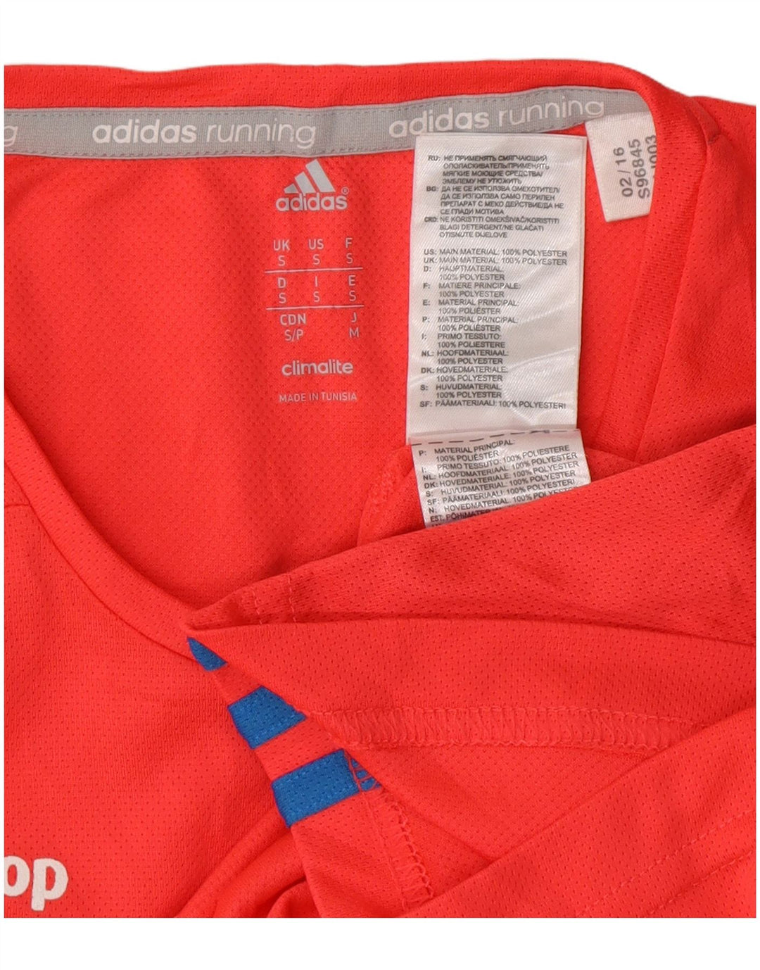 ADIDAS Mens Climalite Graphic T-Shirt Top Small Red Polyester