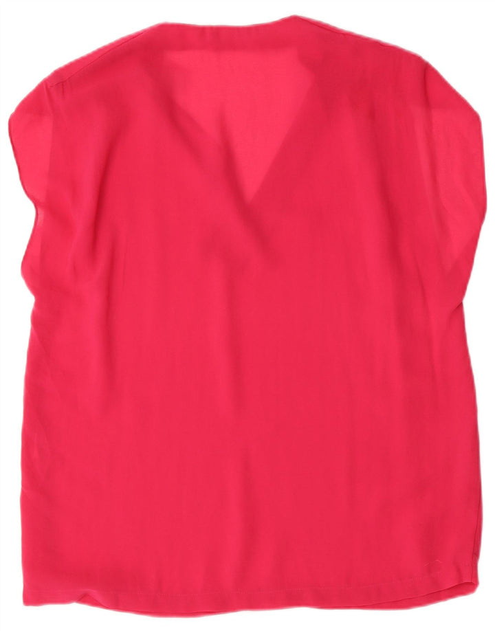 Zara Womens Blouse Top UK 14 Medium Pink