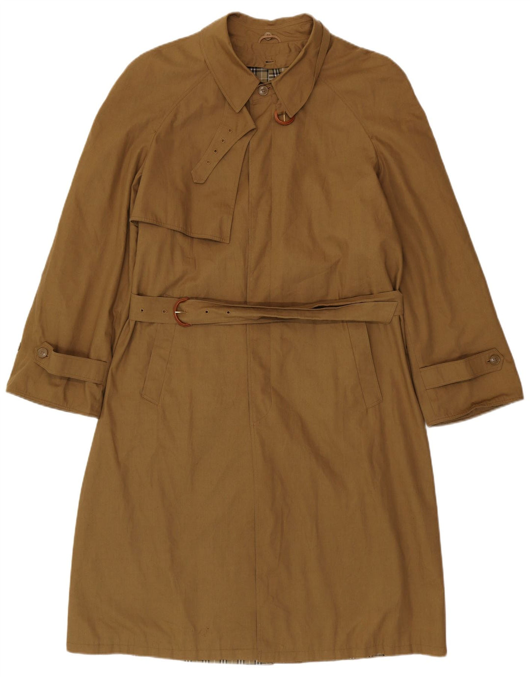 MICHELI Mens Trench Coat IT 48 Medium Brown Cotton