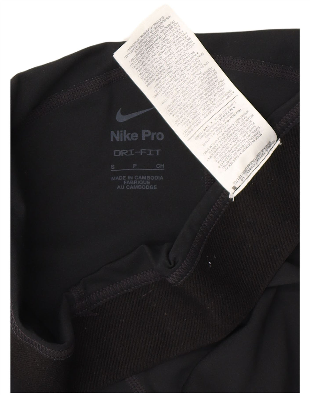 NIKE Womens Dri Fit Graphic Sport Shorts UK 10 Small  Black Polyester