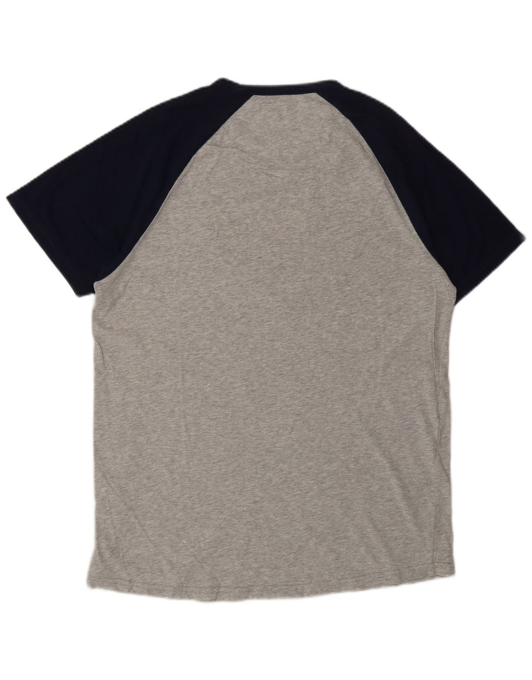 LYLE & SCOTT Mens T-Shirt Top Medium Grey Colourblock Cotton