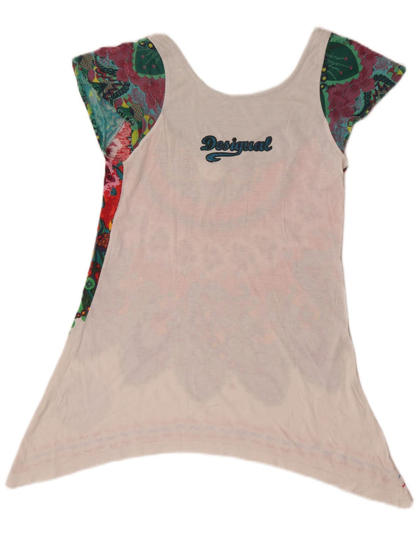 Desigual Womens Asymmetric Tunic Top UK 12 Medium Multicoloured