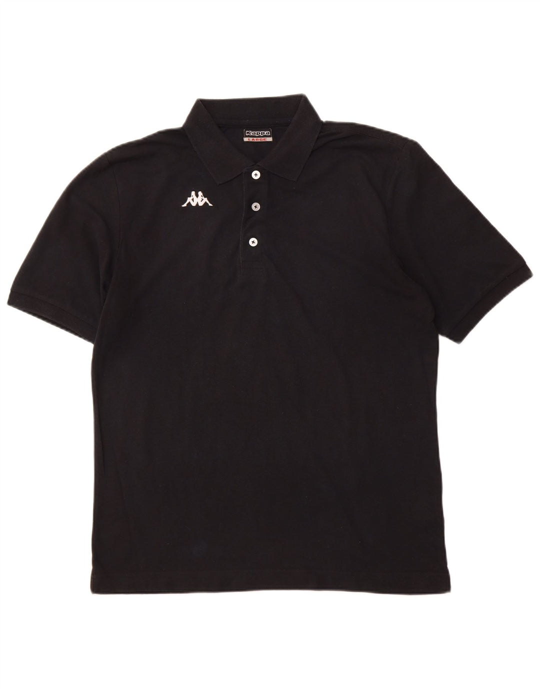 KAPPA Mens Polo Shirt XL Black Cotton