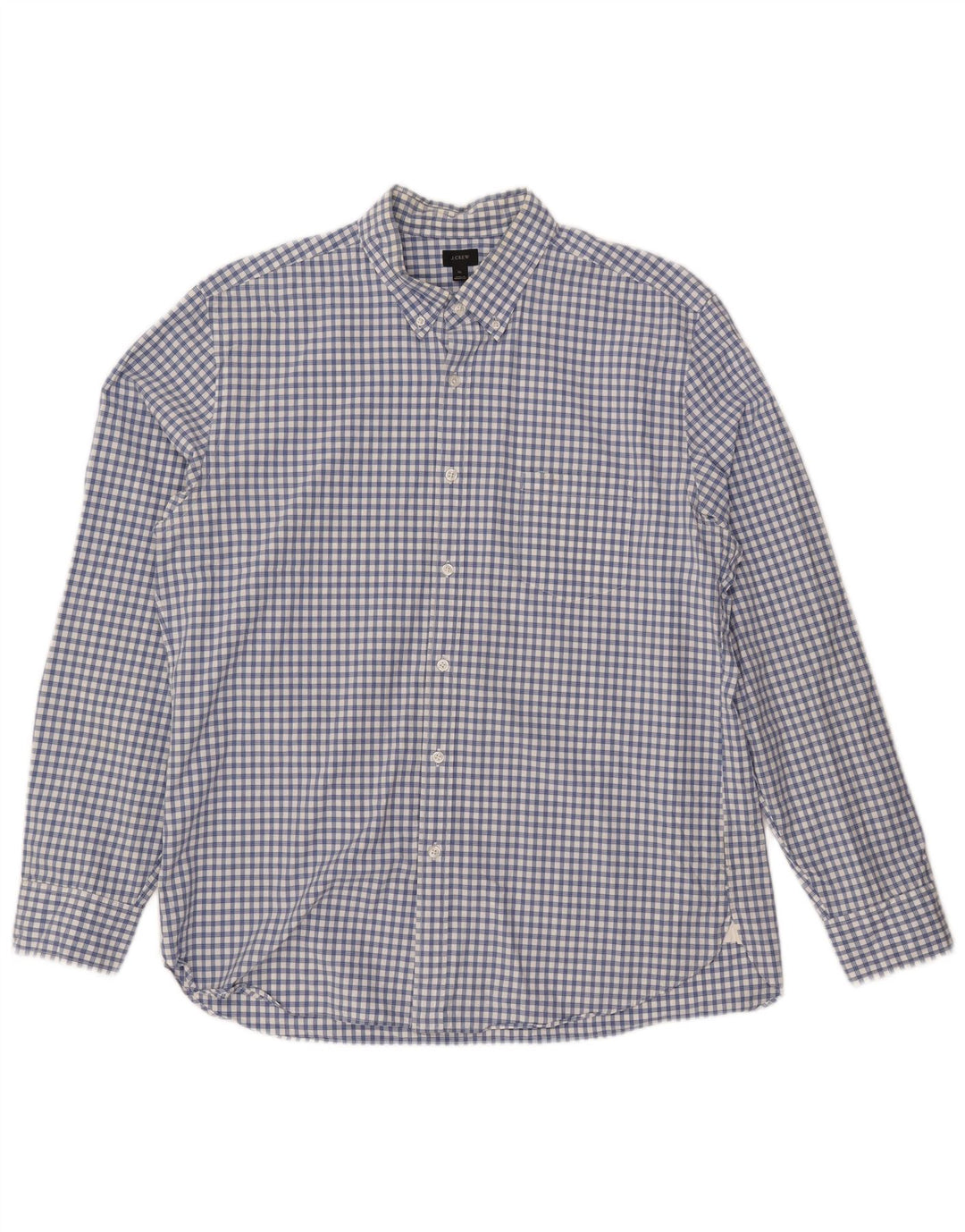 J. CREW Mens Shirt XL Blue Check Cotton