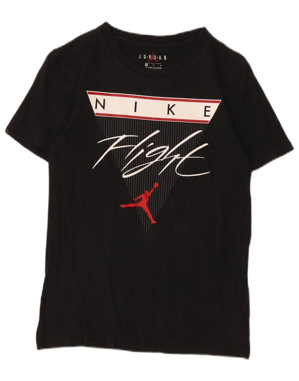 Jordan Boys Graphic T-Shirt Top 10-11 Years Medium Black Cotton