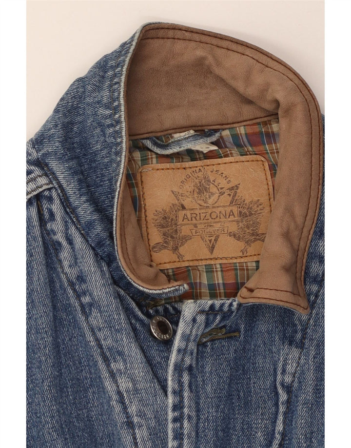 ARIZONA Mens Denim Jacket UK 40 Large Blue Polyamide