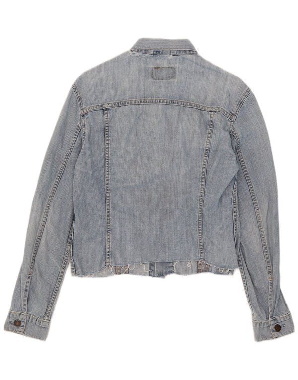 Levi's Girls Crop Denim Jacket 10-11 Years Medium Blue Cotton