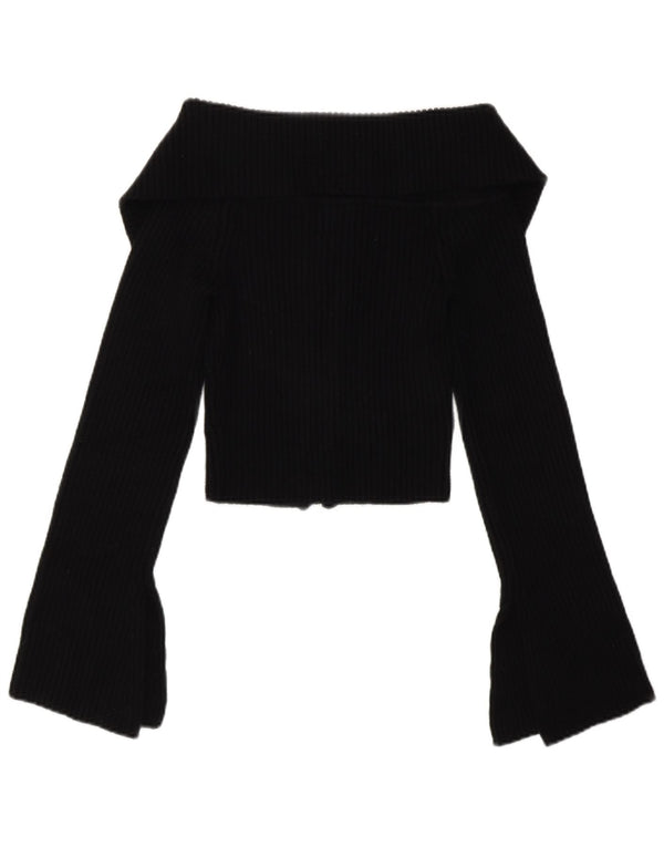 Zara Womens Bolero Jumper UK 12 Medium Black