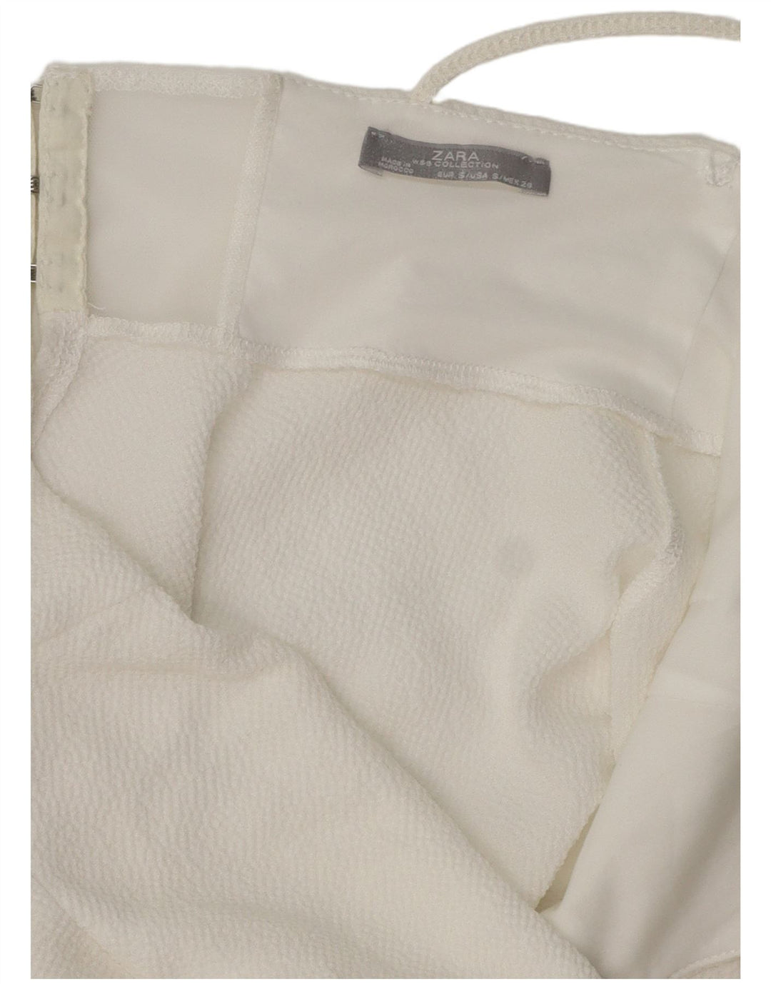 Zara Womens Asymmetric Cami Top UK 8 Small White