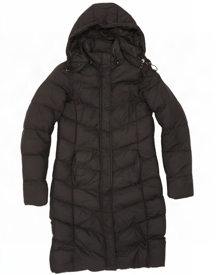 Mountain Warehouse Womens Hooded Padded Coat UK 8 Small Black Polyester