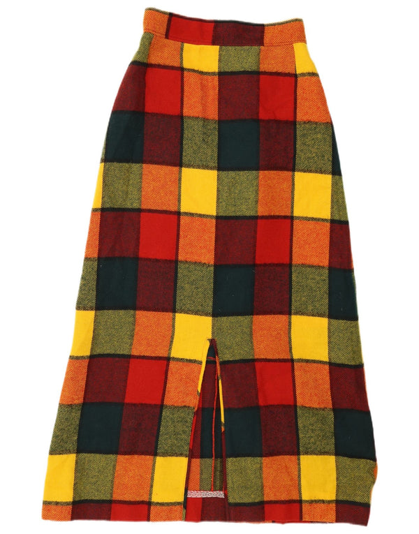 David Smith Womens Maxi Skirt US 8 Medium W26 Multicoloured Check