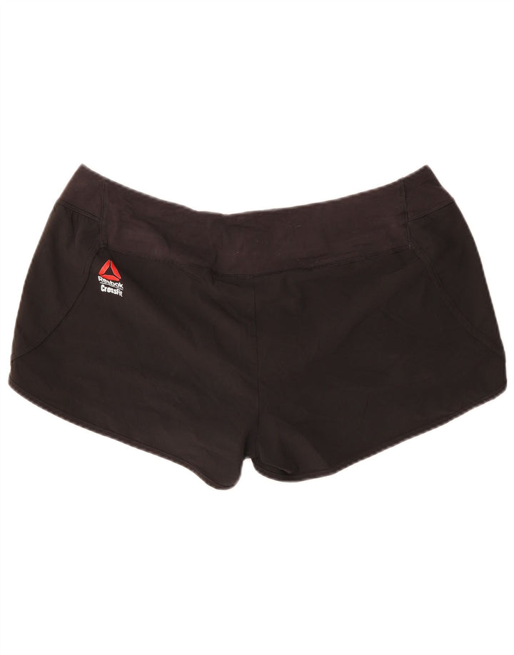 REEBOK Womens Sport Shorts UK 20/22 XL  Black Polyester