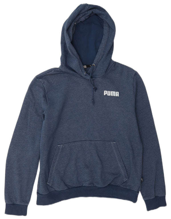 Puma Womens Hoodie Jumper UK 14 Medium Navy Blue Cotton