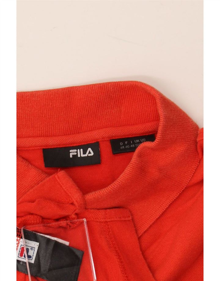 FILA Mens Polo Shirt Small Orange Cotton