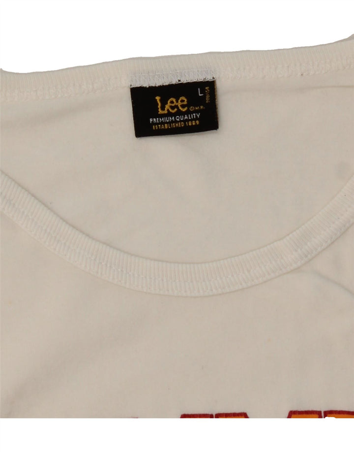 LEE Boys Graphic Vest Top 15-16 Years Large  White Vintage Lee and Second-Hand Lee from Messina Hembry 