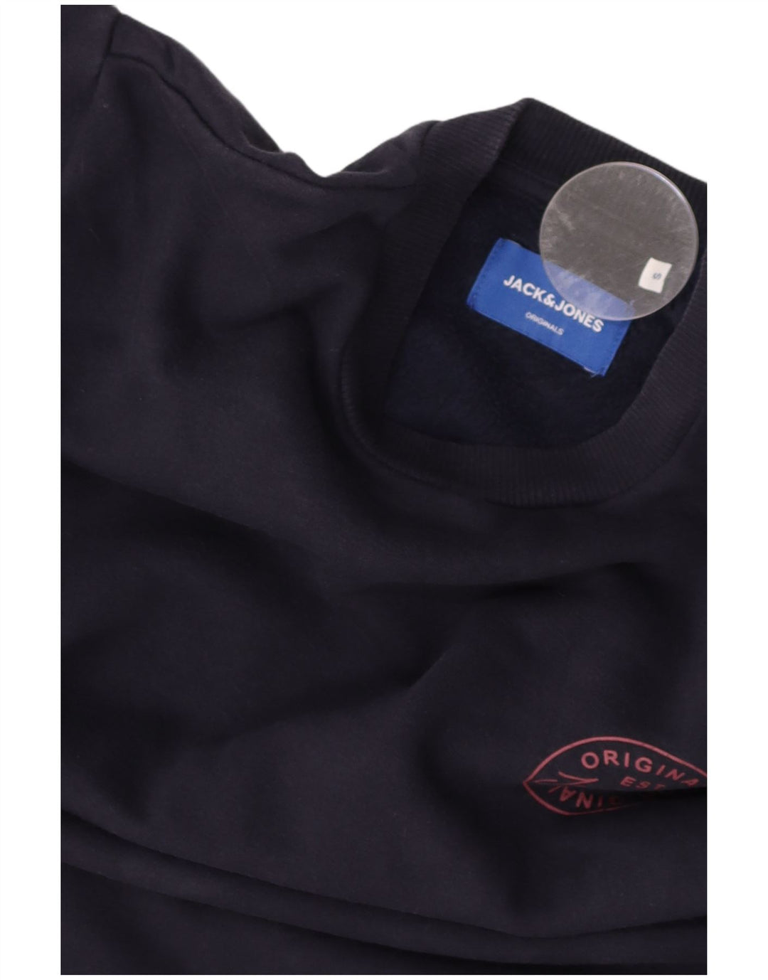 JACK & JONES Mens Sweatshirt Jumper Small Navy Blue Cotton
