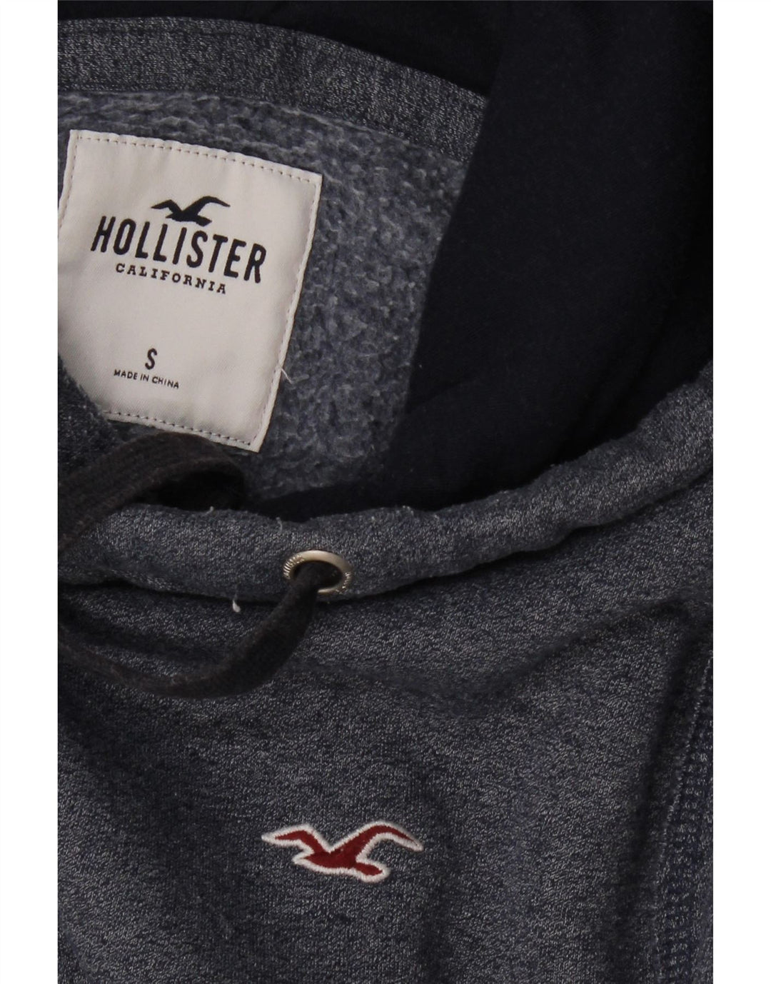 HOLLISTER Mens Hoodie Jumper Small Navy Blue