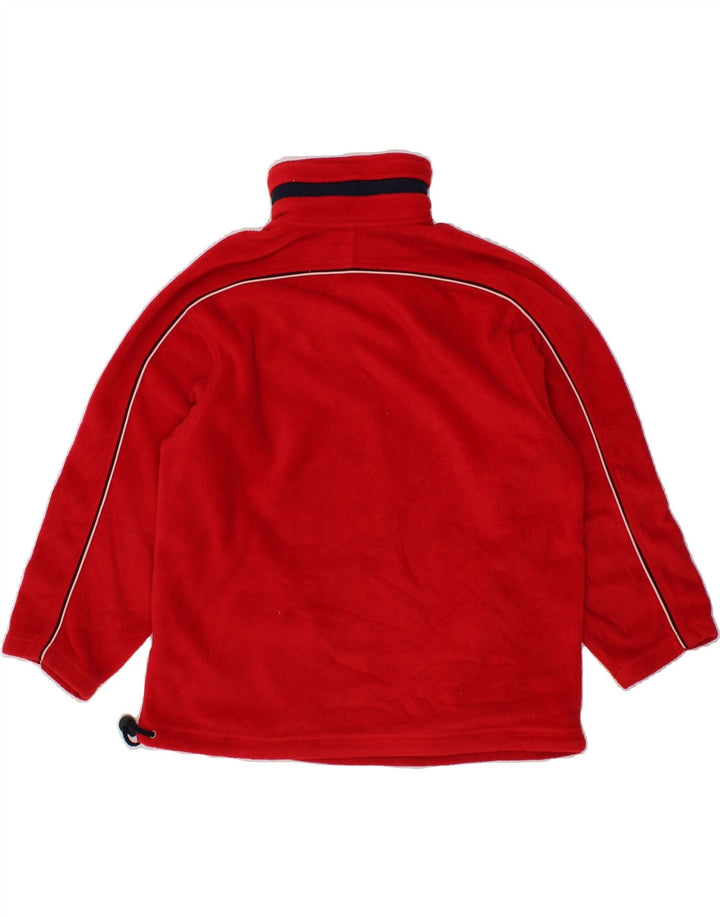 CHAMPION Boys Zip Neck Fleece Jumper 11-12 Years Red Polyester Vintage Champion and Second-Hand Champion from Messina Hembry 
