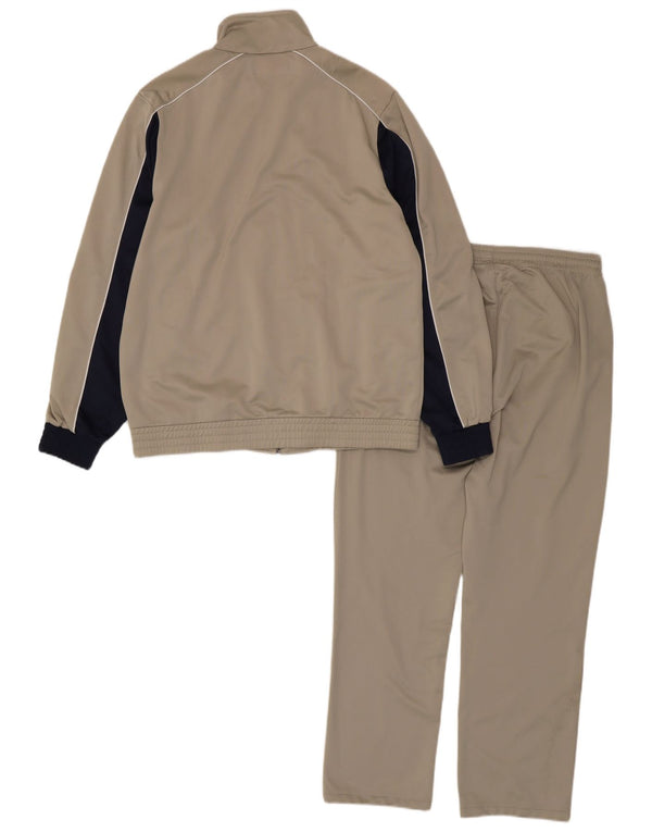 Kappa Mens Full Tracksuit Medium Beige Colourblock Polyester