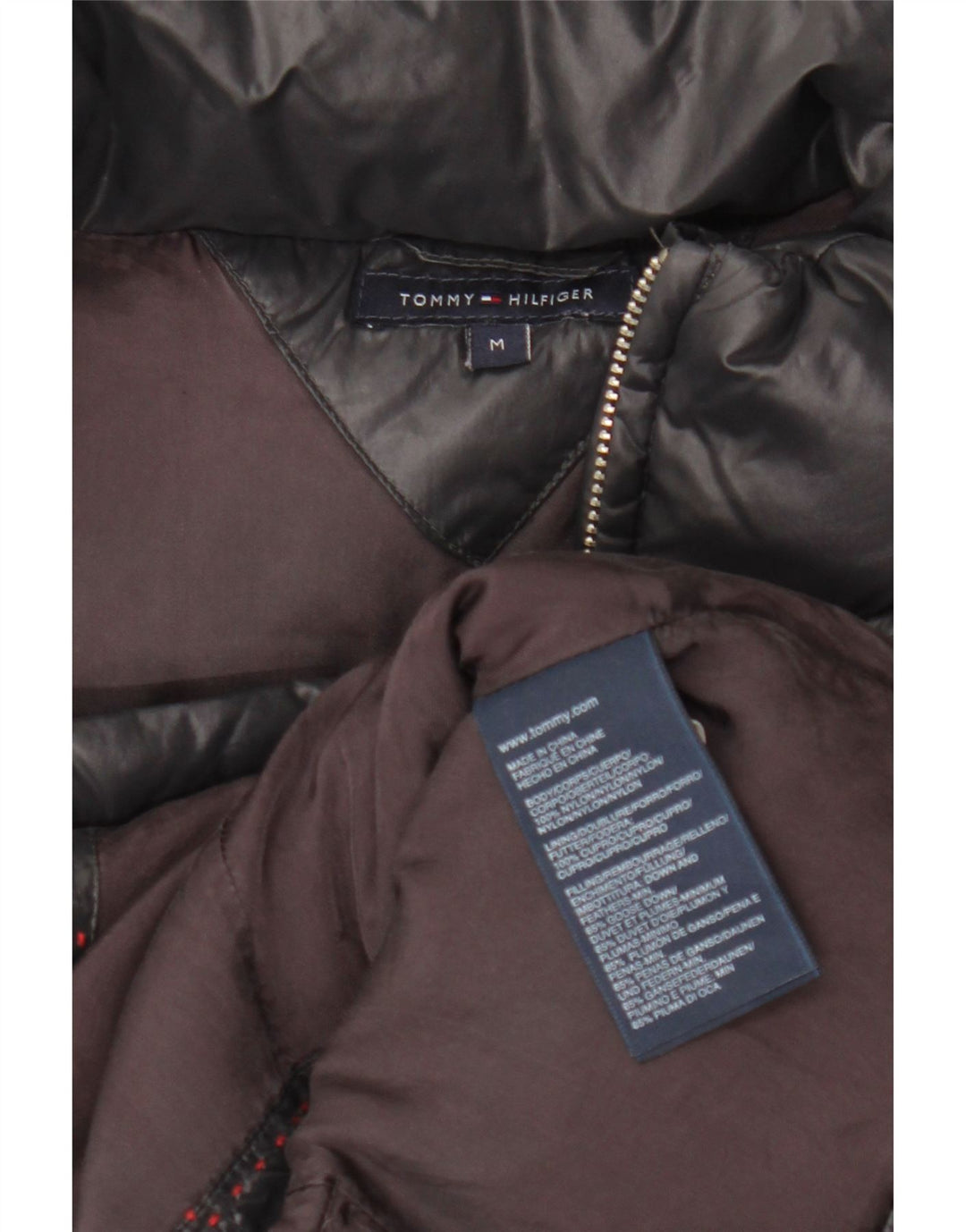 TOMMY HILFIGER Womens Padded Gilet UK 14 Medium Black Cupro
