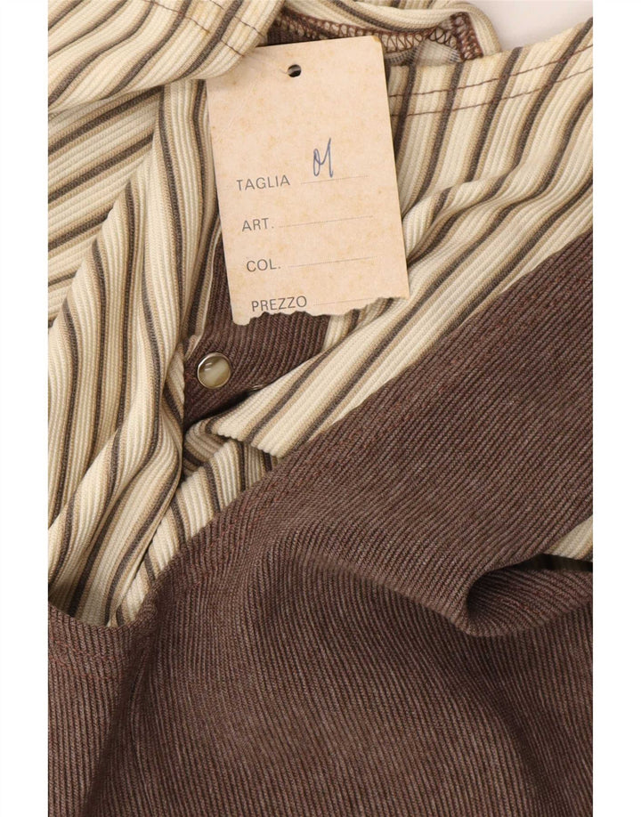 Vintage Womens 2 Piece Set UK 12 Medium Brown Striped