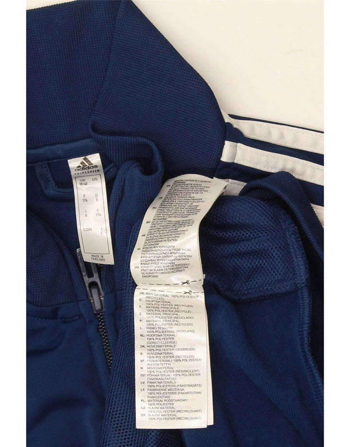 Adidas Mens Tracksuit Top Jacket UK 38/40 Medium Navy Blue Polyester
