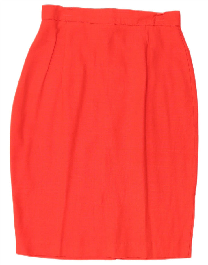 VINTAGE Womens Pencil Skirt W26 Small Red