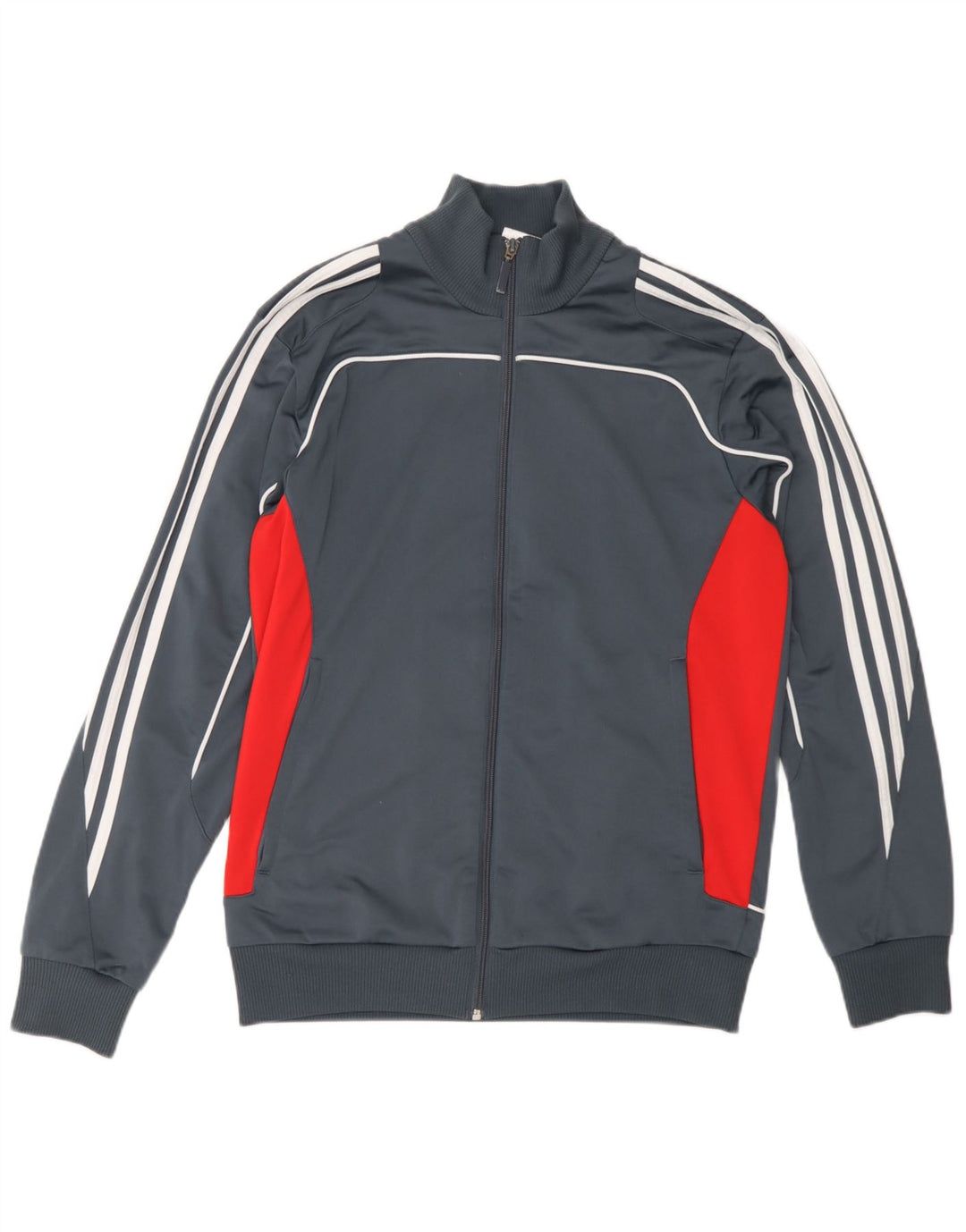 ADIDAS Mens Tracksuit Top Jacket UK 36/38 Small Grey Colourblock Polyester