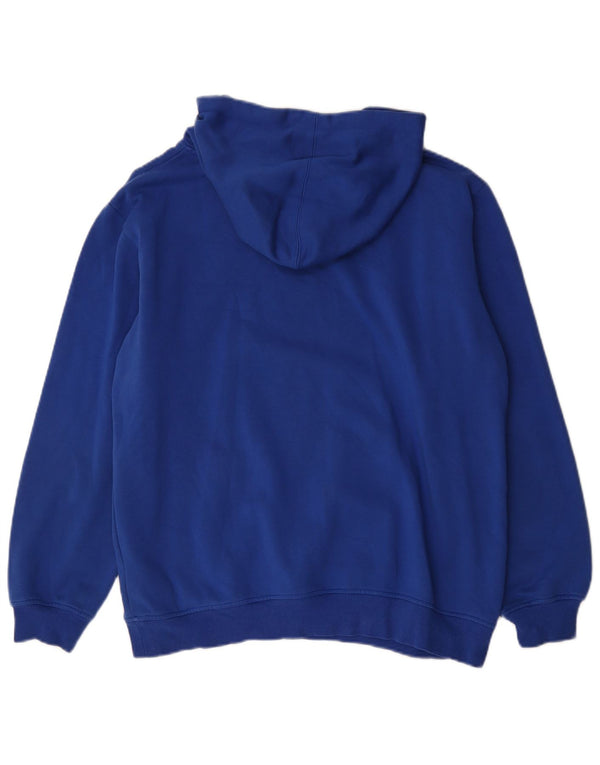 Adidas Mens Graphic Hoodie Jumper Medium Blue Cotton