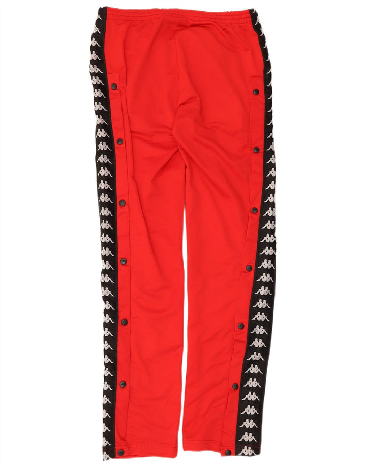 Kappa Mens Graphic Tracksuit Trousers Medium Red Colourblock Polyester