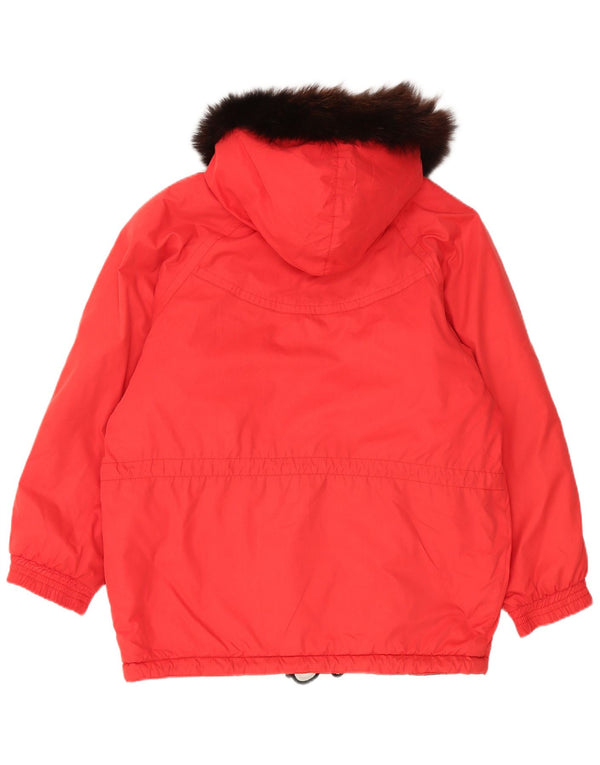 MC Ross Womens Hooded Oversized Windbreaker Jacket IT 40 Small Red