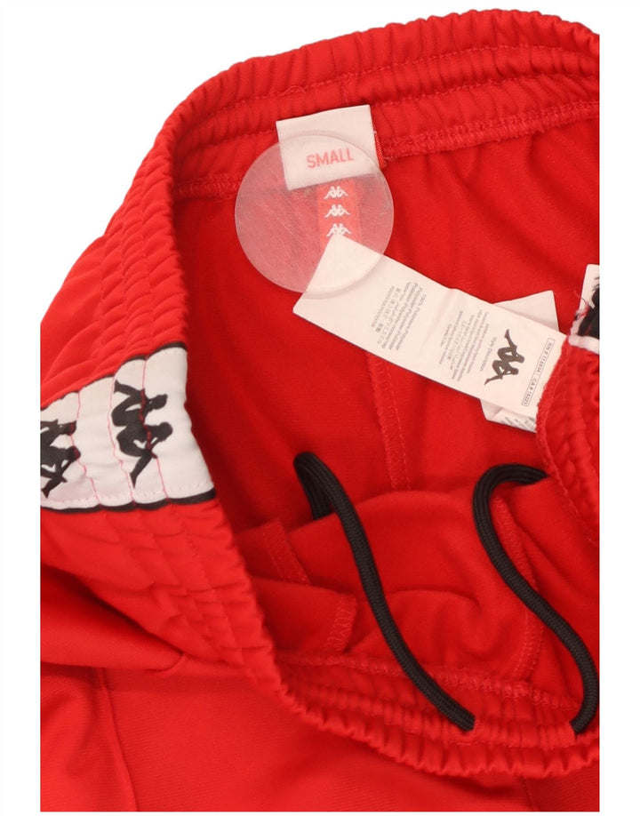 Kappa Mens Graphic Tracksuit Trousers Small  Red Colourblock Polyester