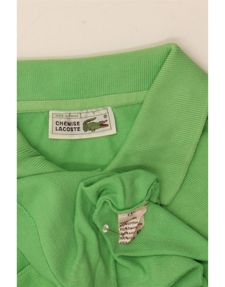 Lacoste Mens Polo Shirt Size 7 2XL Green Cotton
