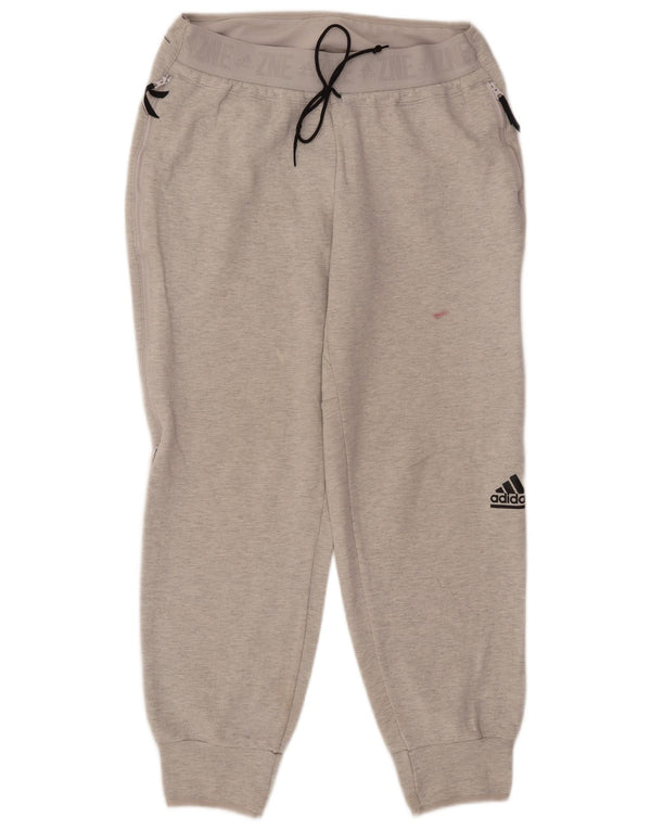 Adidas Womens Graphic Tracksuit Trousers Joggers UK 12/14 Medium Grey