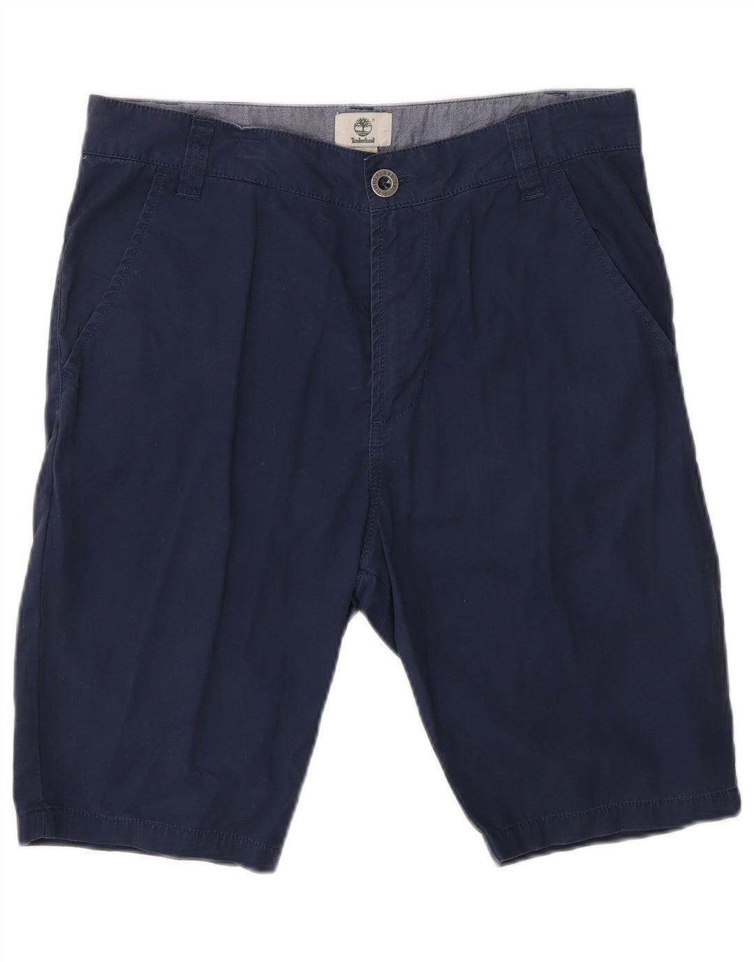 TIMBERLAND Boys Chino Shorts 15-16 Years W30 Navy Blue Cotton