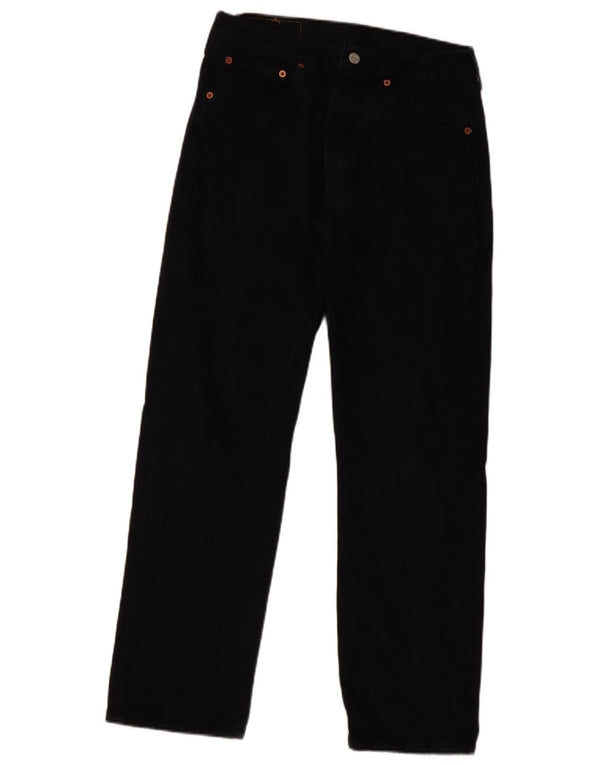 Levi's Womens 501 Straight Jeans W32 L30 Black Cotton