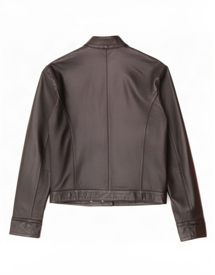 Les Boulevards Womens Leather Jacket IT 44 Medium Black