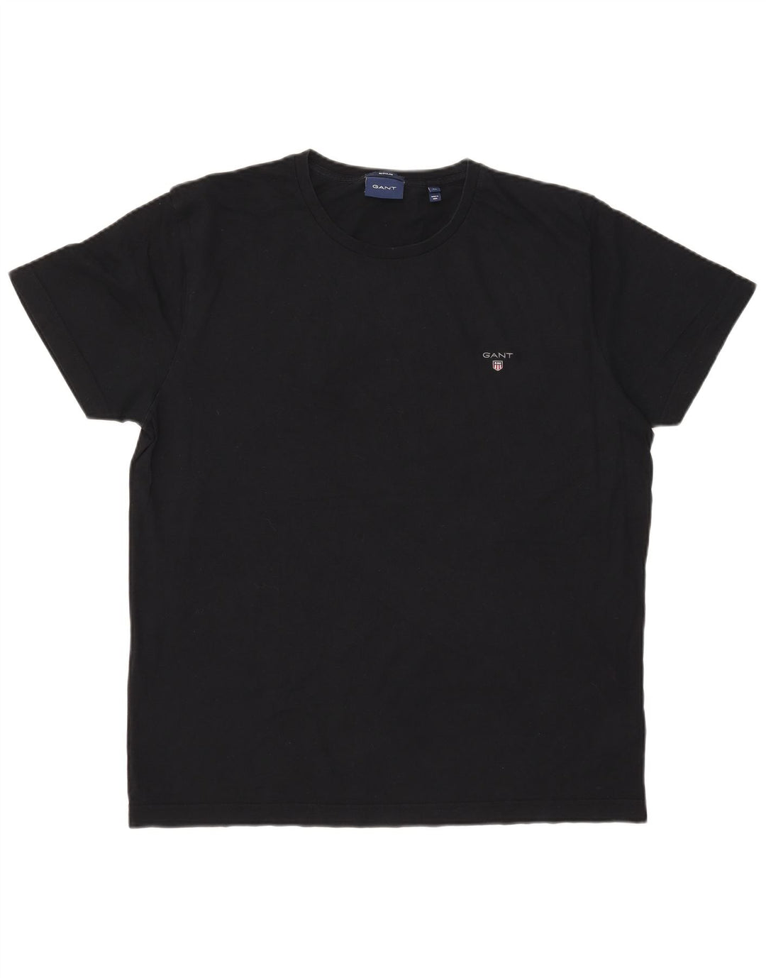 Gant Mens Regular T-Shirt Top XL Black Cotton