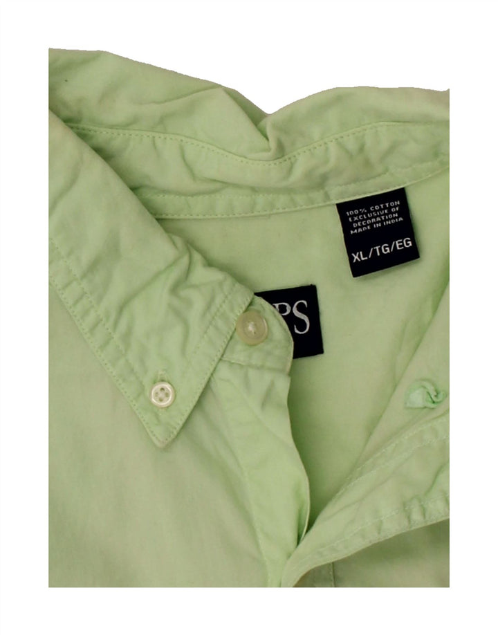 CHAPS Mens Shirt XL Green Cotton Vintage Chaps and Second-Hand Chaps from Messina Hembry 