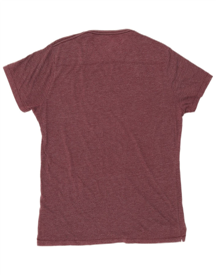 FRENCH CONNECTION Mens T-Shirt Top Medium Burgundy Cotton