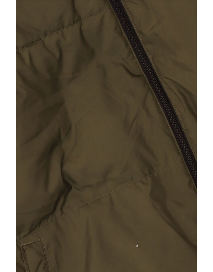 Adidas Boys Padded Jacket 13-14 Years Khaki Polyester