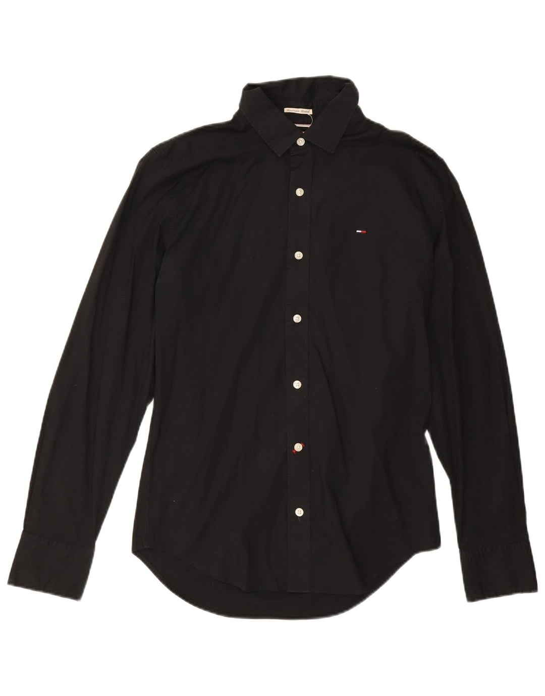 Tommy Hilfiger Mens Shirt Medium Black Cotton