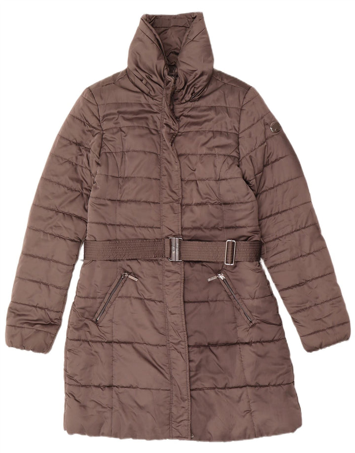 CHAMPION Womens Padded Coat EU 40 Medium Brown Polyamide