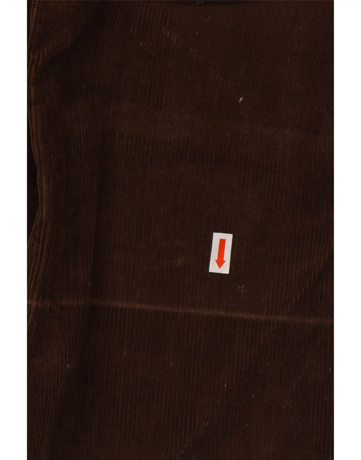 RIFLE Mens Carpenter Dungarees Corduroy Trousers W34 L30 Brown Cotton
