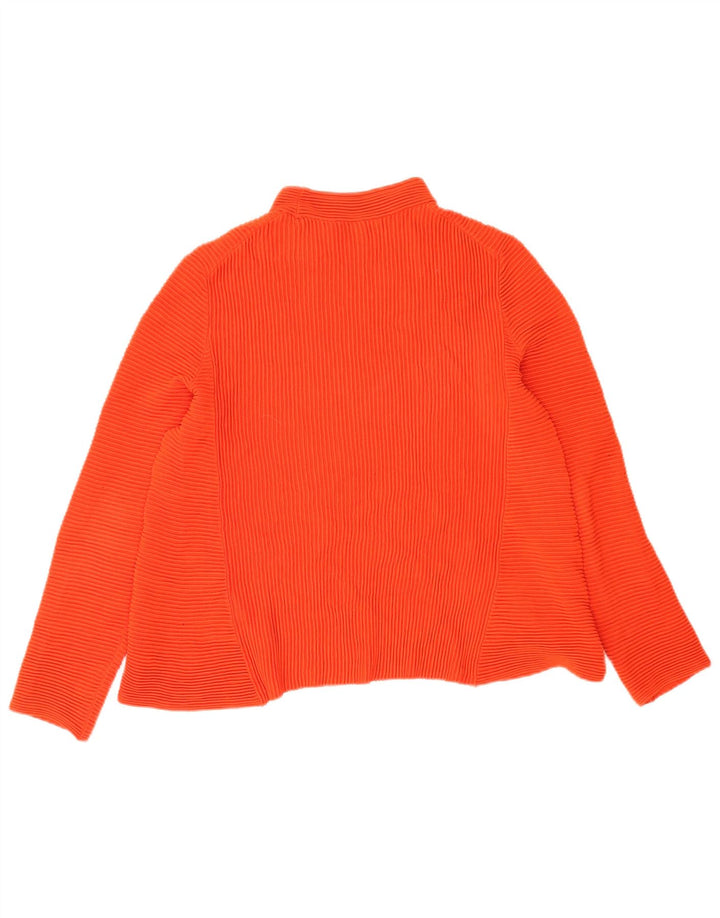 Cos Womens Top Long Sleeve UK 10 Small Orange Cotton