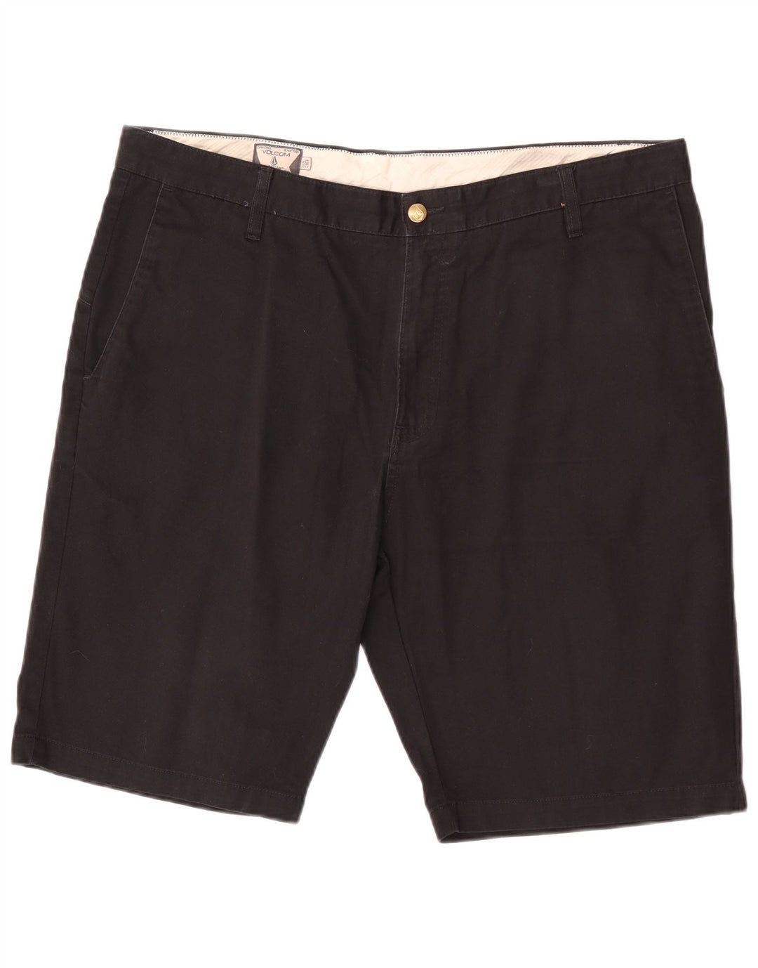 Volcom Mens Chino Shorts W38 XL Black Cotton