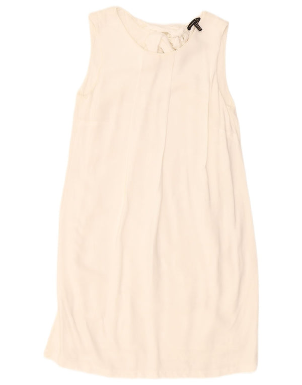 Massimo Dutti Womens Sleeveless Regular Shift Dress UK 10 Small White