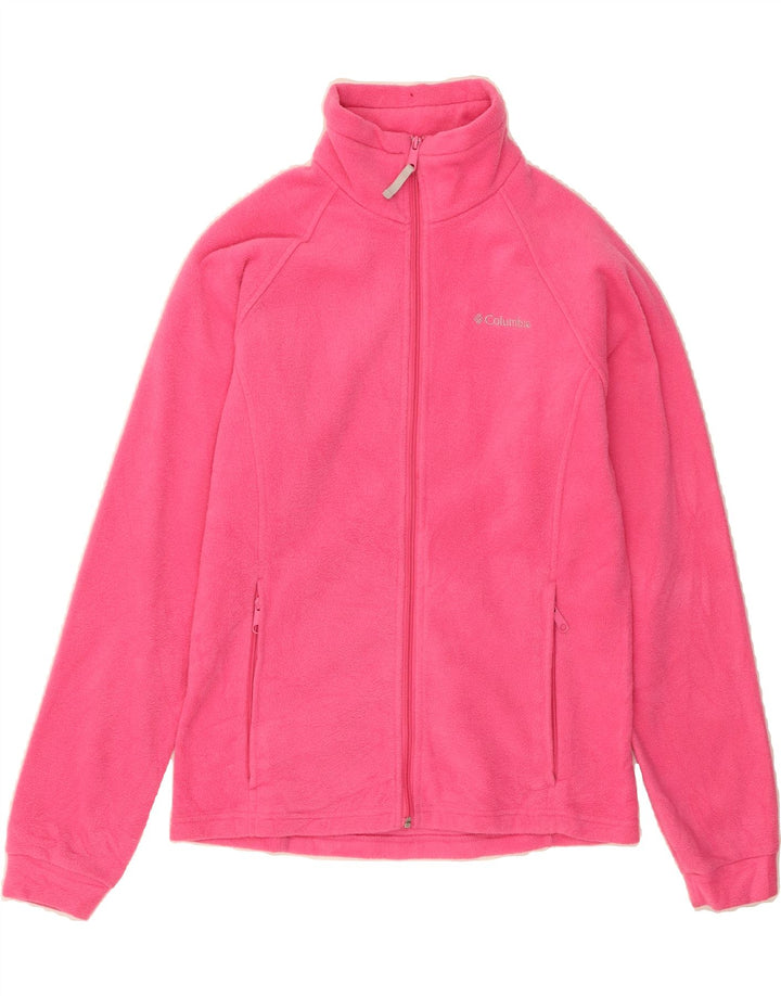 COLUMBIA Girls Fleece Jacket 15-16 Years Pink Polyester Vintage Columbia and Second-Hand Columbia from Messina Hembry 